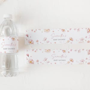 Baby in Bloom Baby Shower Water Labels