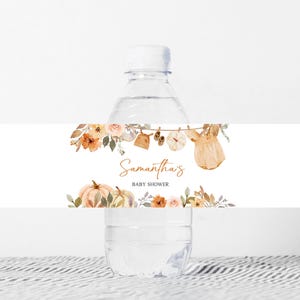 a water bottle with a water bottle label on it