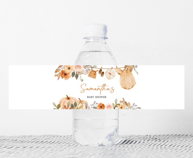 a water bottle with a water bottle label on it