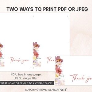 two ways to print a thank card