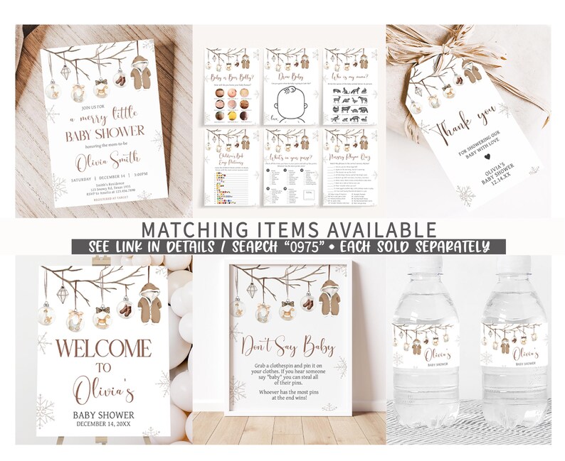 A Merry Little Baby Printable Templates