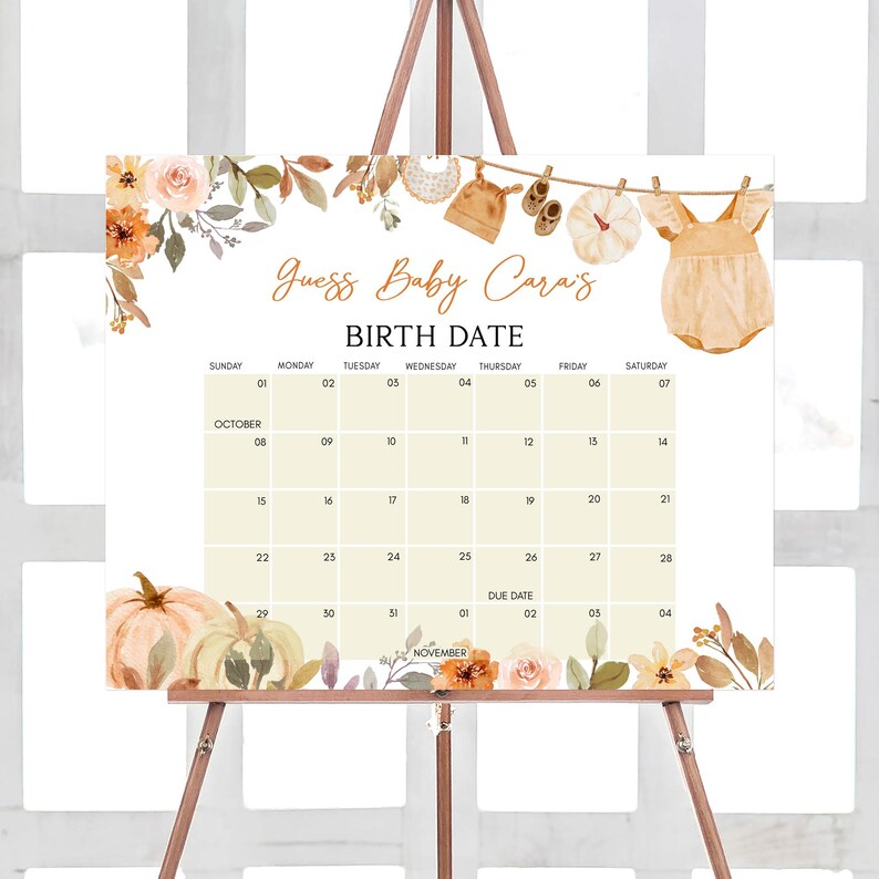 a calendar with clothes hanging on a clothes line