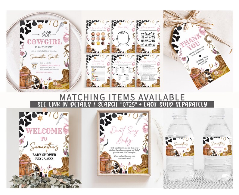 a set of matching items for a game