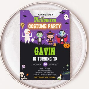 Halloween Birthday Invitation