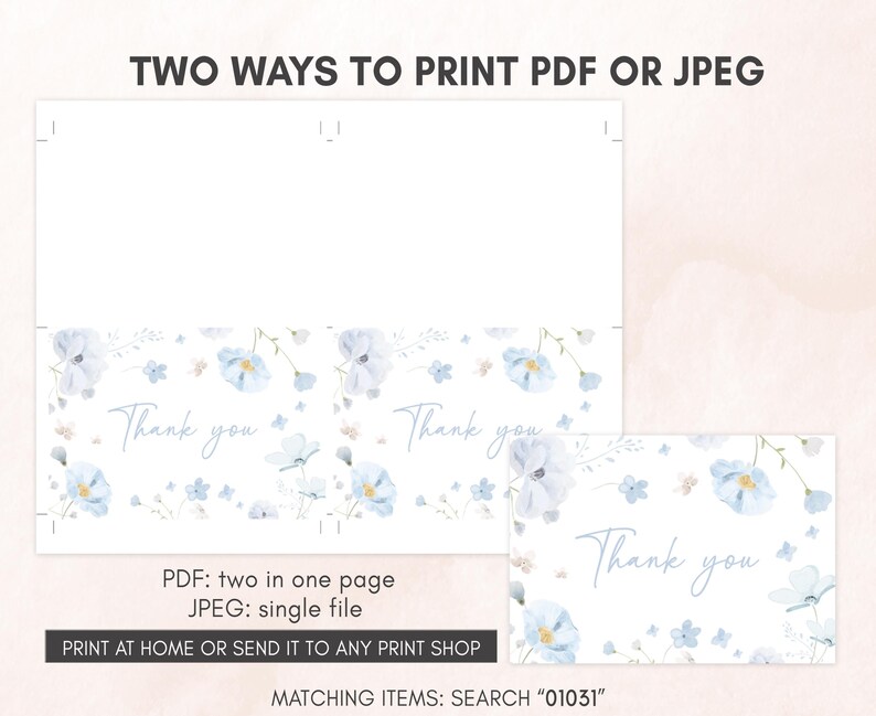 Wildflower Thank you Card