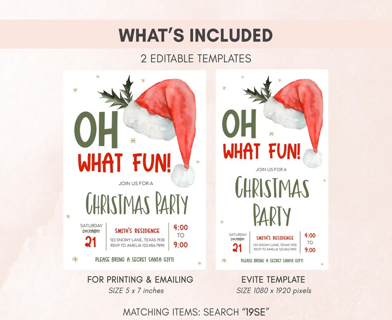 Oh What Fun Invitation Set