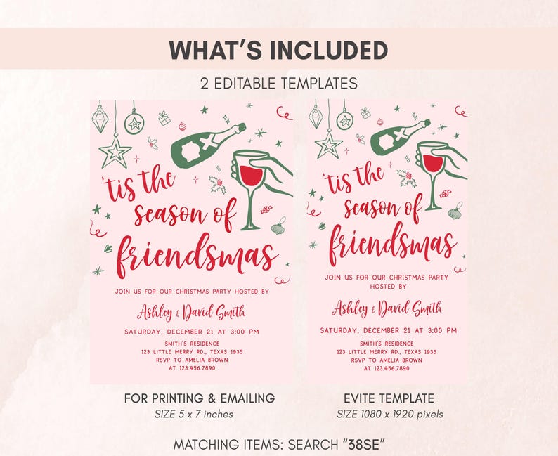 Christmas Dinner Invitation Set