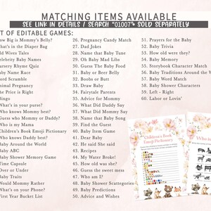 a printable baby shower game is shown