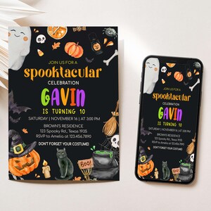 Halloween Birthday Party Invites