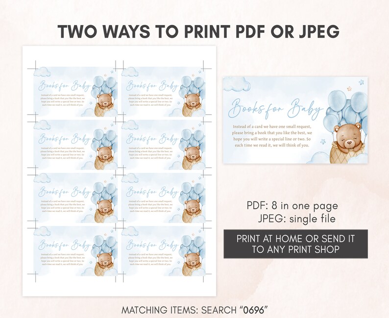 two ways to print a baby shower book
