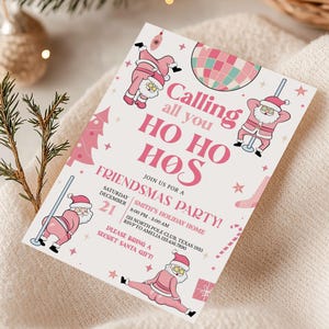 Pink Christmas Invitation