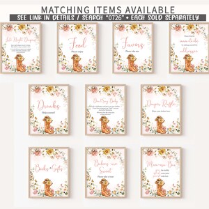 a set of eight matching items for a baby shower