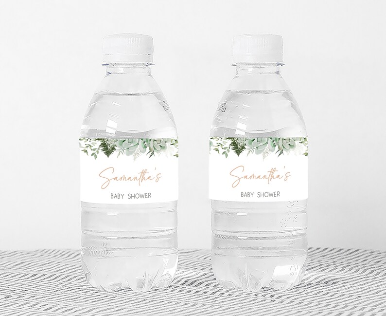 a couple of water bottles sitting on top of a table