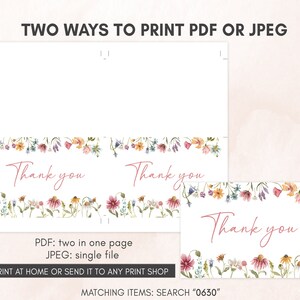 two ways to print a thank card