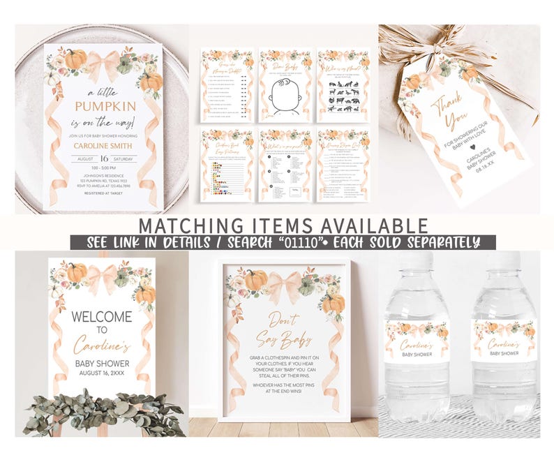 matching items available for a wedding
