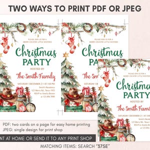 Cowboy Christmas Invitation Template