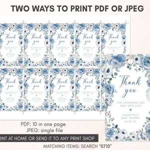 two ways to print a wedding thank card