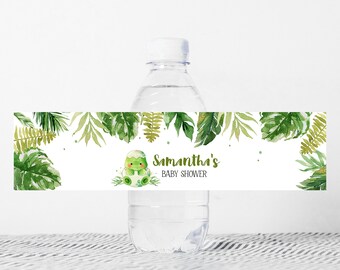 Editable Dinosaur Baby Shower Water Bottle Labels, Dino Baby Shower Bottle Labels Boy Baby Shower Label, Baby Dinosaur Theme Jungle 0177
