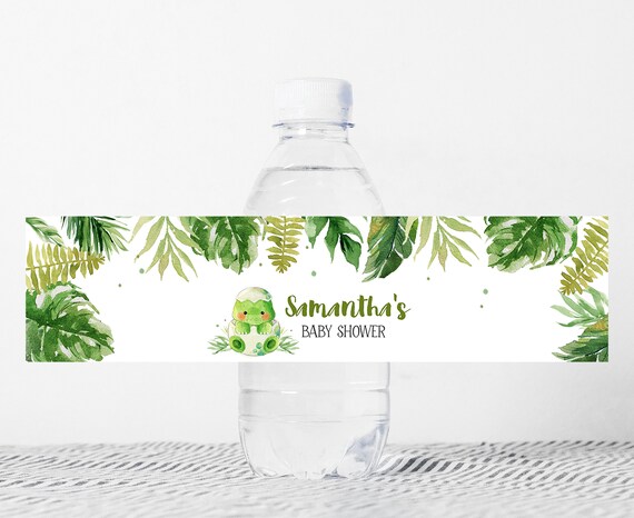Editable Dinosaur Baby Shower Water Bottle Labels Dino Baby | Etsy
