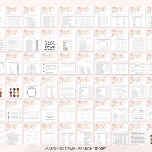Girl Floral Baby Shower Game Pack