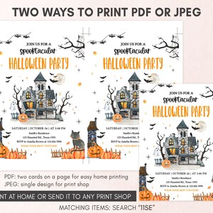 Halloween Party Invitation Template