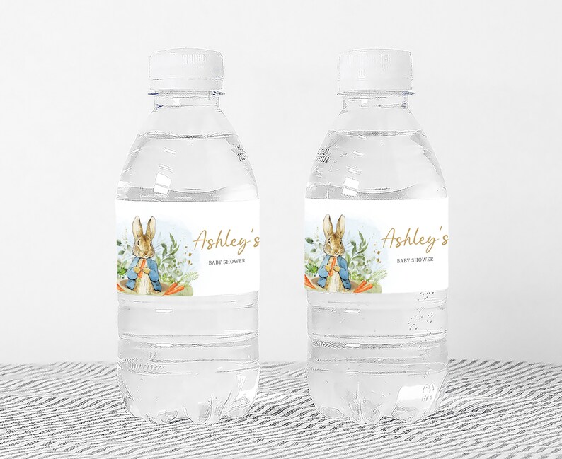 a bottle of water with a label on it