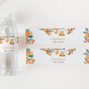 A Little Cutie Baby Shower Water Labels