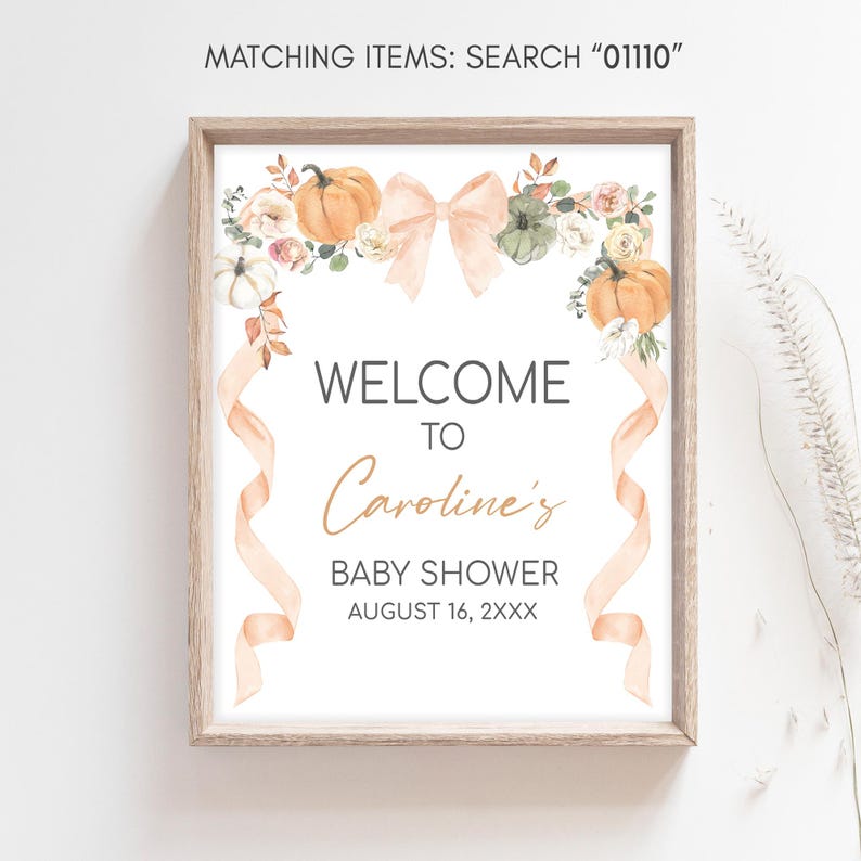 a picture of a welcome sign for a baby shower