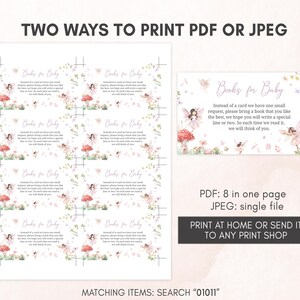 Girl Fairy Baby Shower Books for Baby