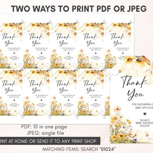 two ways to print a thank you card