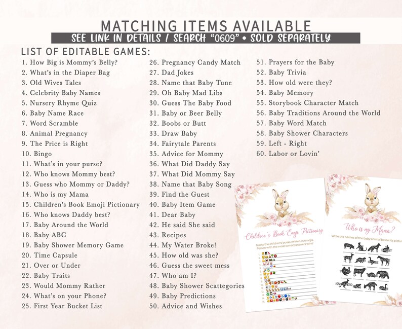 Convite editável para chá de bebê de coelho menina, convite para chá de bebê coelho boho rosa, modelo de convite para chá de bebê coelho menina grama pampas, 0609 imagem 6