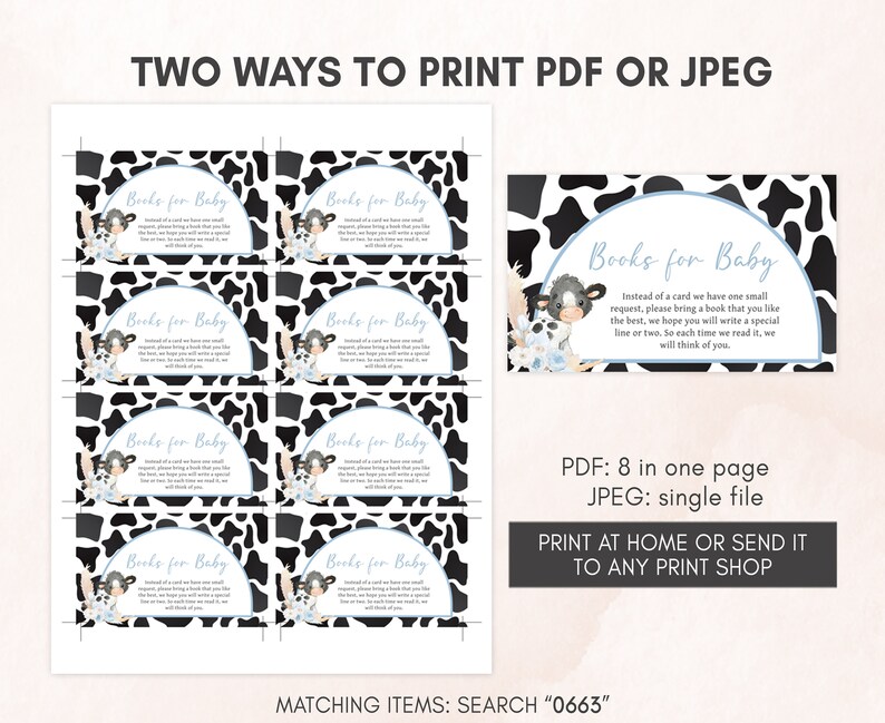 two ways to print a printable for a baby shower