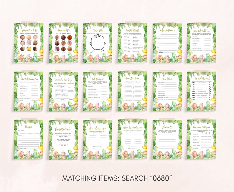 a bunch of cards with different items on them