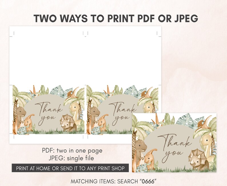 two ways to print a thank card for a baby shower