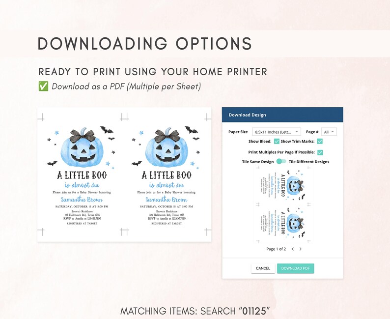 Minimalist A Little Boo Invite Template