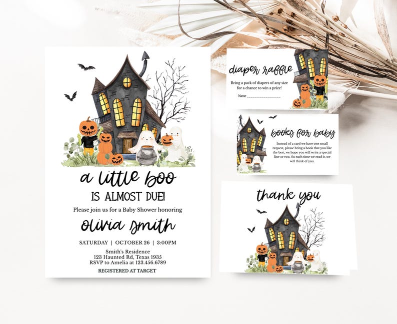 Little Boo Invitation Set