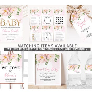 a set of matching items available for a baby shower