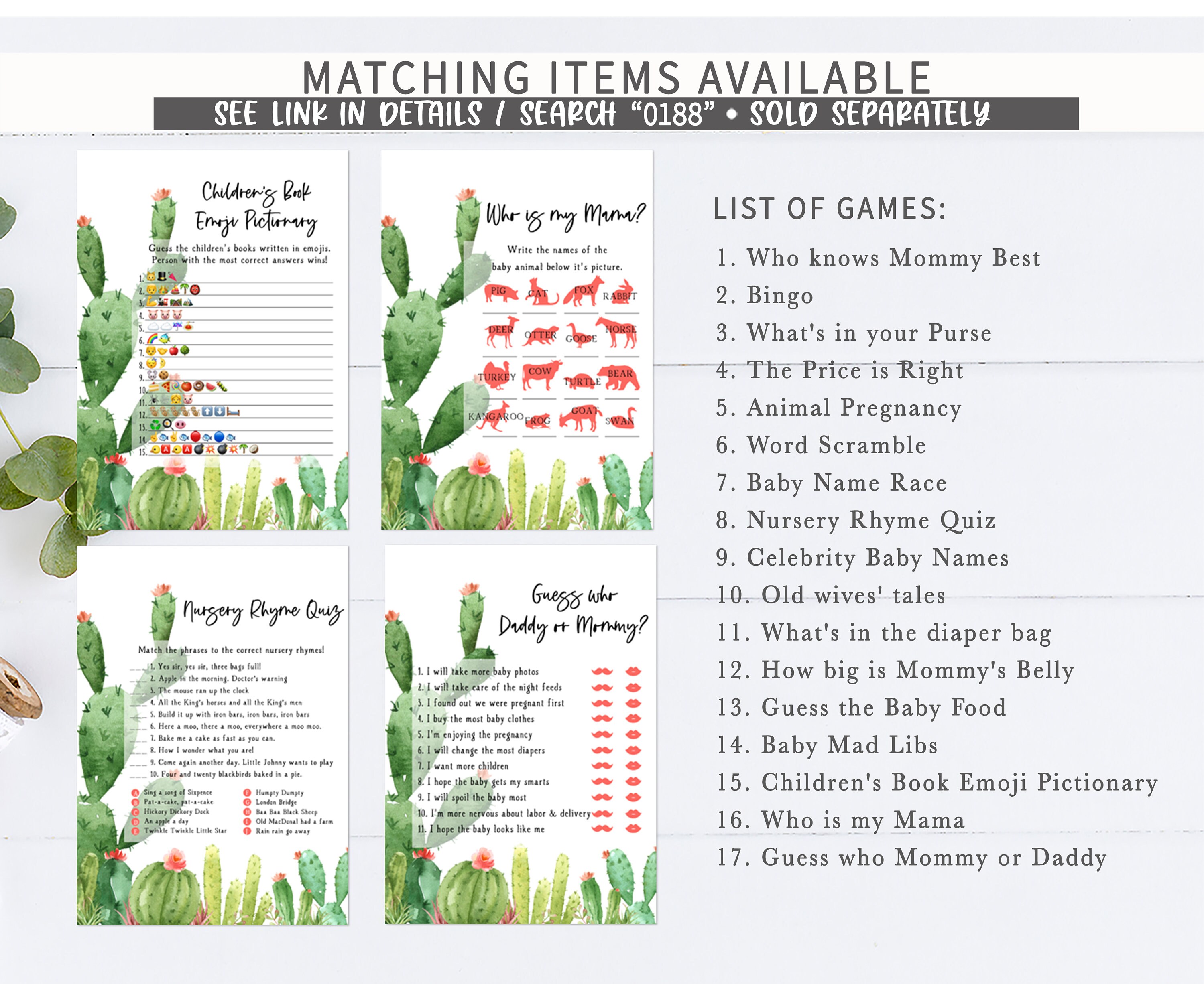 Invitations Cactus Bella Ink – Boîte De 10, Format 5 3/4 X 8 3/4, Pour Toutes Occasions