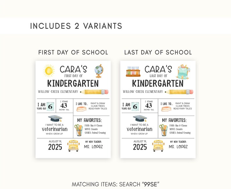 two back to school calendars with a back to school theme