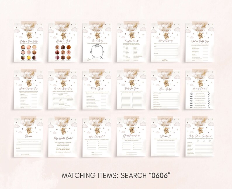 a set of matching items for a wedding
