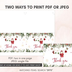 Christmas Baby Thank You Card