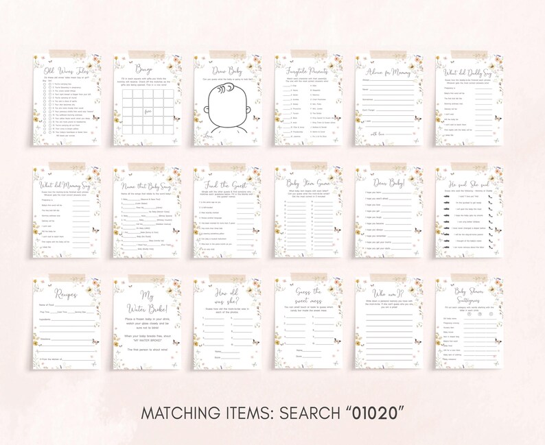 a set of matching items for a wedding