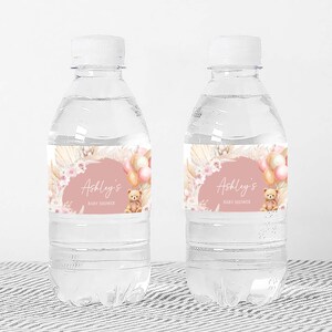 a bottle of water with a label on it