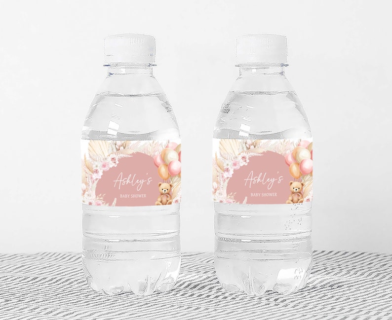 a bottle of water with a label on it