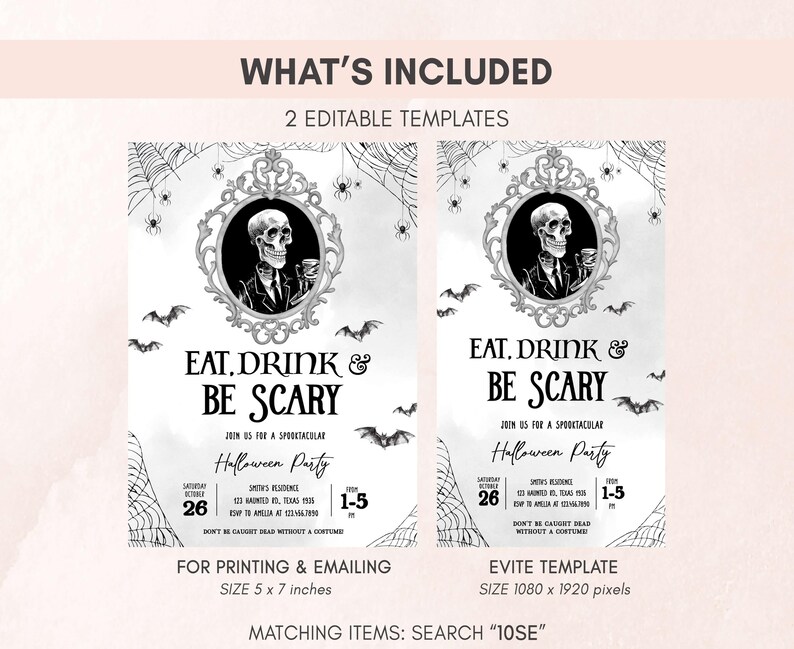 Halloween Party Invitation Set