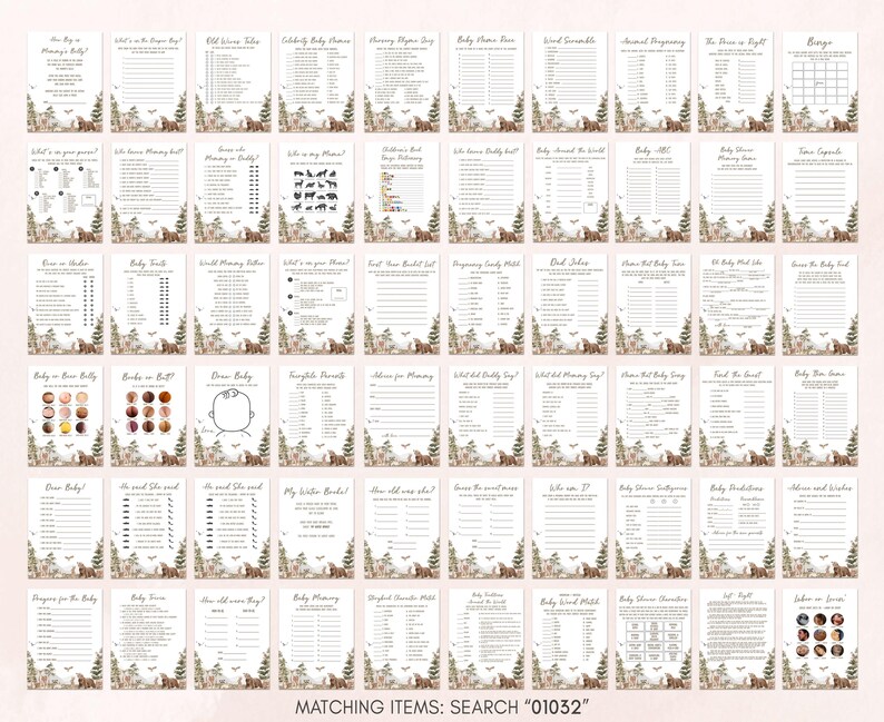 a poster with a bunch of trees on it