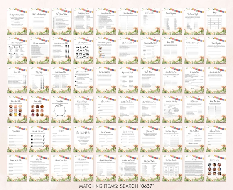 a poster with a bunch of different things on it