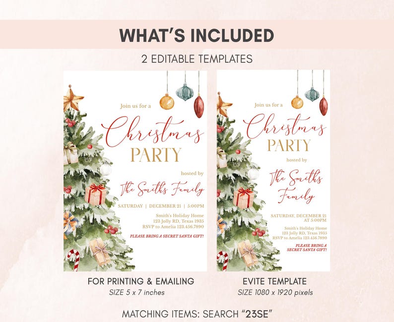 Christmas Invitation Set