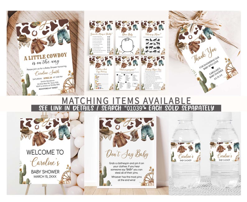 Western Cowboy Printable Templates