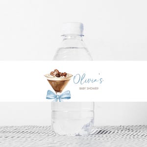 a bottle of water with a label on it